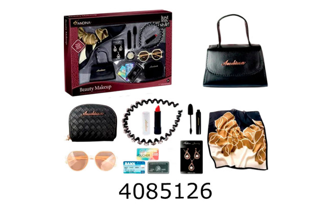 Біжутерія в коробці з сумочкою (хустинка помада сережки туш)  37*6*53 (24) 676-5