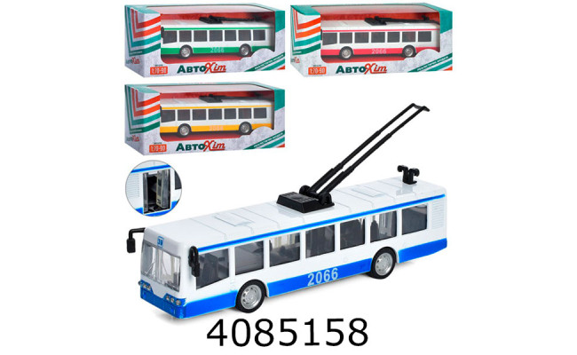 Тролейбус інерц. 4 кольори 19*7*6см (60) M 5661