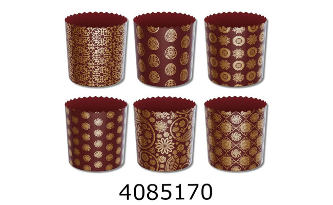 Форма для паски d130/85 міх золото темно коричневий (10/50/300)