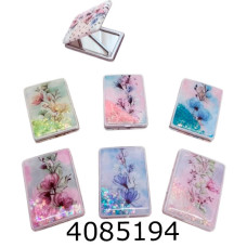 Дзеркальце квіти з акваефектом квадрат (12) А99