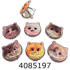 Дзеркальце Котики з акваефектом 7*8 см (12) А98