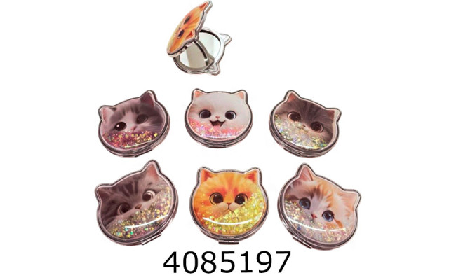 Дзеркальце Котики з акваефектом 7*8 см (12) А98