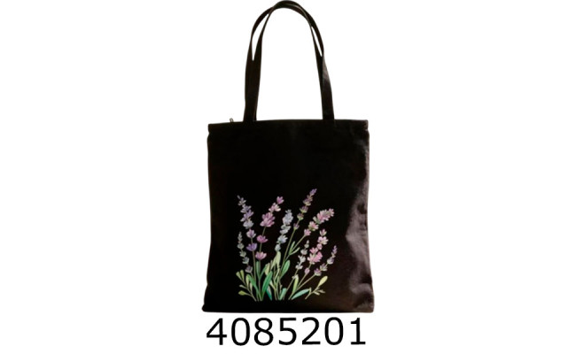 Сумка шопер зі змійкою Квіти 34*40см 802-48