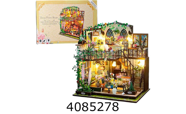 Конструктор Hongda румбокс Darcy Flower House 175 дет. 20*18*20см б/с M2322