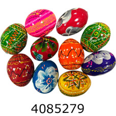 Великодні дерев'яні яйця розписані 6*4см мікс ціна за 5шт