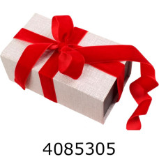 Стрічка оксамитова пакувальна 25мм* 228м червона 581-109