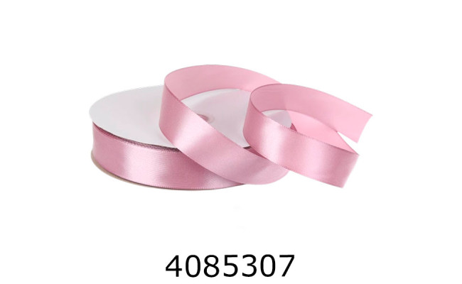 Стрічка атласна пакувальна 25 мм*914м блідо рожева (ціна за уп 10шт) 58-11403