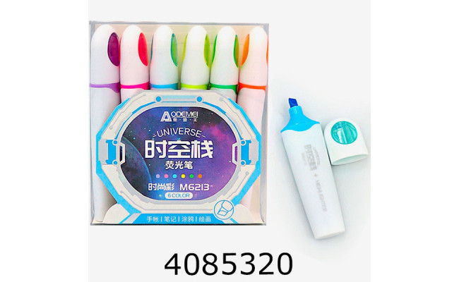 Маркер текст. набір 6шт Aodemei 