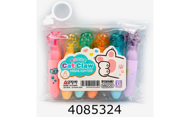 Маркер текст. набір 6шт Aodemei 