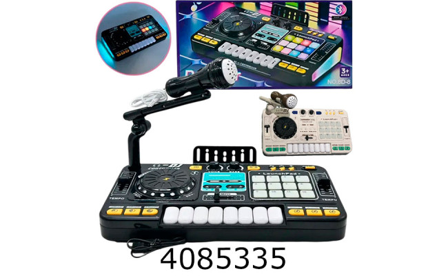 DJ контролер з мікрофоном на акум USB муз світ Bluetooth в коробці .40*8*20  (21) 8D-8B