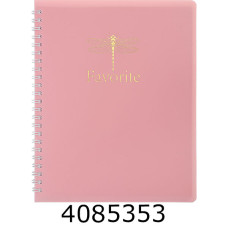 Блокнот на спір. збоку B5 80 арк. кл. пласт. обкл. FAVOURITE PASTEL рожевий(5) BM.24252150-10