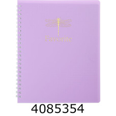 Блокнот на спір. збоку B5 80 арк. кл. пласт. обкл. FAVOURITE PASTEL бузковий (5) BM.24252150-26