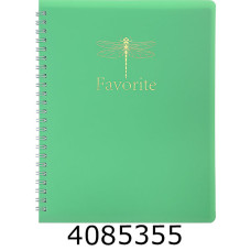 Блокнот на спір. збоку B5 80 арк. кл. пласт. обкл. FAVOURITE PASTEL м'ятний (5) BM.24252150-38