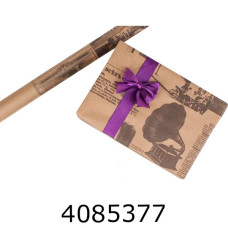 Папір подар. 70*800см газетка грамофон крафт  70г/м2 255-4266