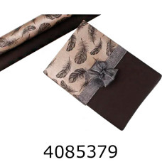 Папір подар. 70*80см чорний з пір`ячком 70г/м2 255-6536