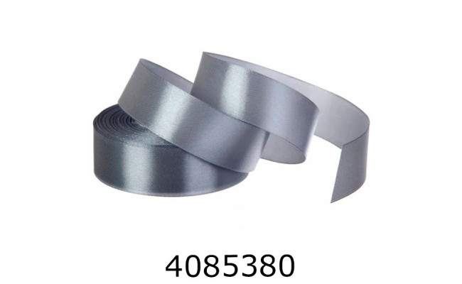 Стрічка атласна пакувальна 25 мм*23м сіра (ціна за уп 5шт) 58-1435