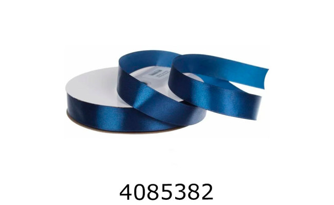 Стрічка атласна пакувальна 25 мм*914м синя 58-11922