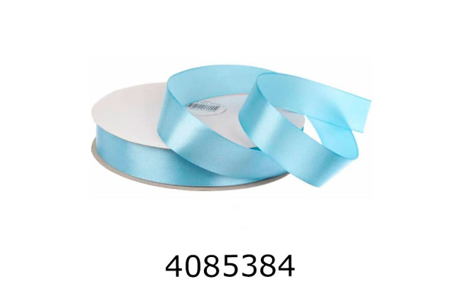 Стрічка атласна пакувальна 25 мм*914м блакитна 58-10505