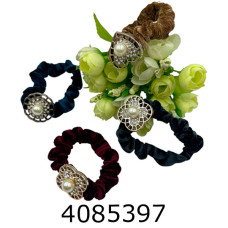 Резинка для волосся з прикрасою перлина ціна за 12 шт ba3116