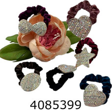 Резинка для волосся з прикрасою стрази ціна за 12 шт ba3140