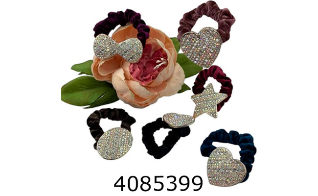 Резинка для волосся з прикрасою стрази ціна за 12 шт ba3140