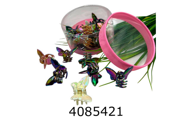 Крабик для волосся 24шт в банці 15см bb8276