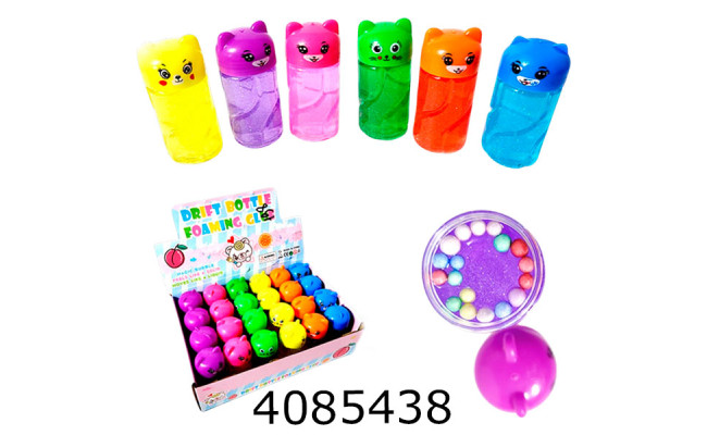 Слайм в банці Котик перламутр. 35*8см асорт. 26-9 Імп (24)