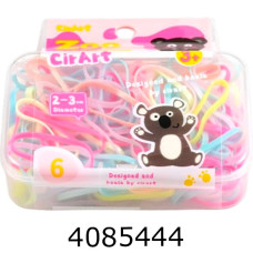 Резинка для волосся силікон кольорові  в уп. 150шт (10) 5555RS-2551C