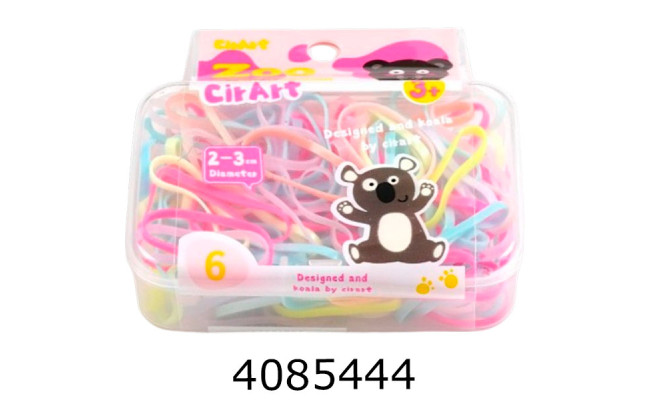 Резинка для волосся силікон кольорові  в уп. 150шт (10) 5555RS-2551C