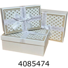 Коробка карт. для подарунків 3в1 біла 12.5*18*7 см 14*20*8 см 16*22*10 см 25-423 Коробка карт. для подарунків 3в1 біла 12.5*18*7 см 14*20*8 см 16*22*10 см 25-423