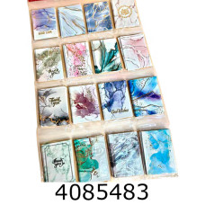 Листівка вітальна асорті з квітковим дизайном ціна за 8 шт 7*9см 25-579