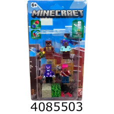 Герої Minecraft 4шт сюрприз 2 магн. кубиків в коробці (384) 4021