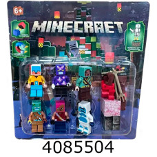 Герої Minecraft 6шт сюрприз 2 магн. кубиків в коробці (240) 4026