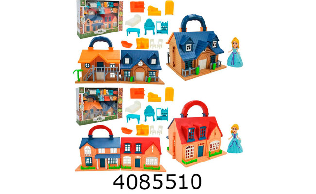 Будиночок в коробці з меблями та лялькою 37*7*24см (18/36) SG-29063AB