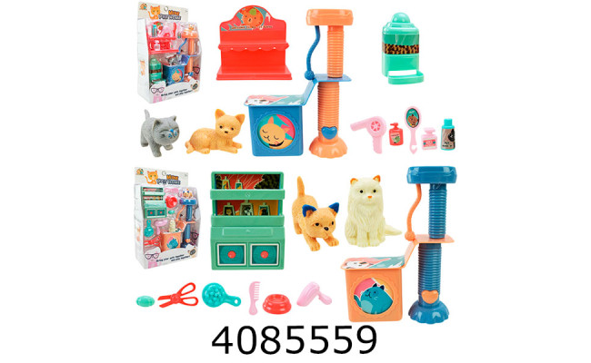 Грумерський набір з тваринками в слюді 19*7*28см (48/96) 832-83