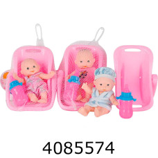 Лялька пупс в сітці + аксесуари 3 види10*8*16см (144/288) D1440