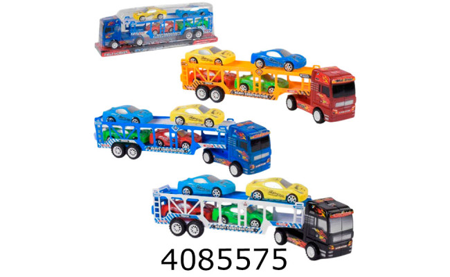 Трейлер в коробці + машинки 4шт 35*7*13см (36/72) 666-6