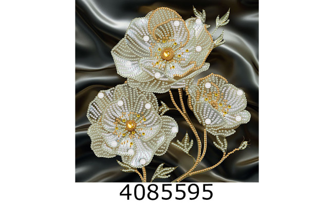 Алмазна мозаїка 25*25 квіти 