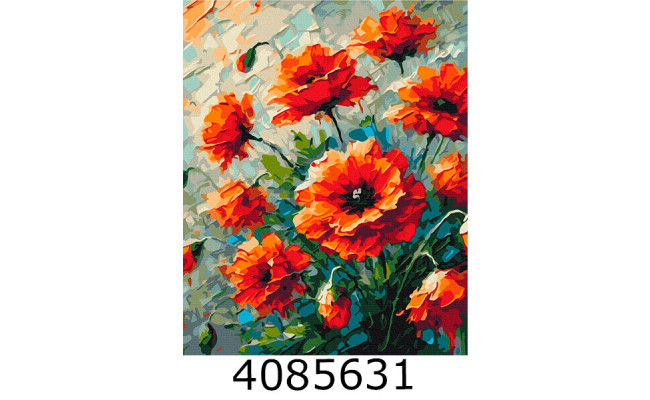 Картина по номерам 40*50см квіти 