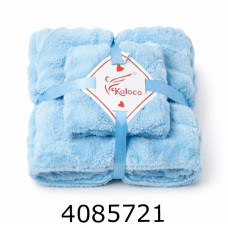 Набір банний рушник баня+руки блакитний TL-98-792-72-3