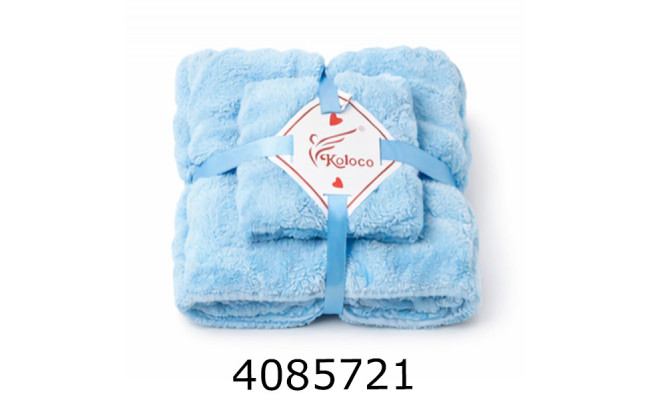 Набір банний рушник баня+руки блакитний TL-98-792-72-3