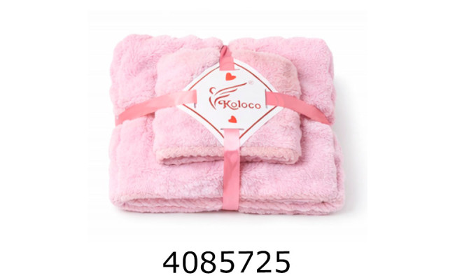 Набір банний рушник баня+руки рожевий TL-98-792-72-9