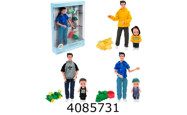 Лялька Кен в коробці + немовлятко + аксесуари 3 види 30см (12) A785-1/2/3