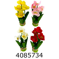 Квіти силікон маки букет на підставці 5шт 25см (24) 10-405