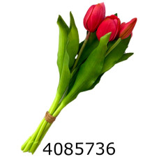 Квіти силікон тюльпани букет 5шт 30см (25) 10-133