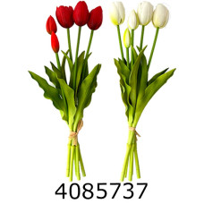 Квіти силікон тюльпани букет 5шт 40см (20) 10-131