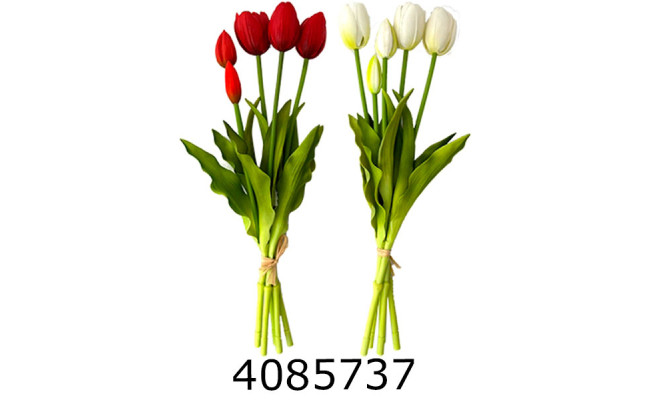 Квіти силікон тюльпани букет 5шт 40см (20) 10-131