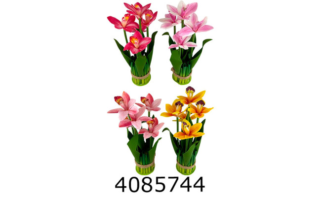 Квіти силікон нарциси букет на підставці 5шт 30см (24) 10-402