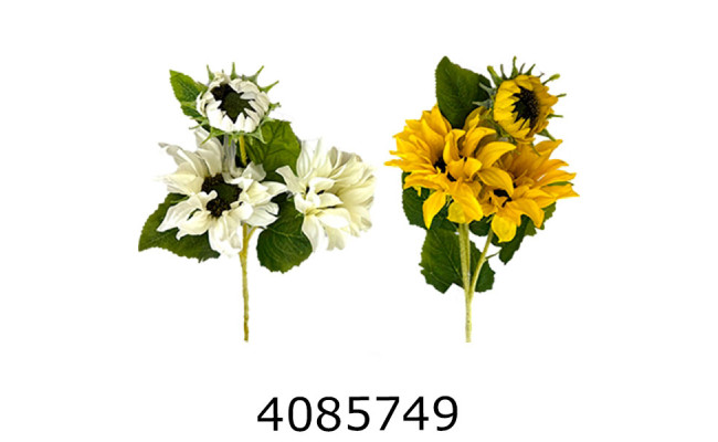 Гілка соняшник 3 квітки 75см (50) 10-120