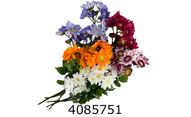 Квіти силікон хризантеми гілка 3шт 75см (50) 10-139